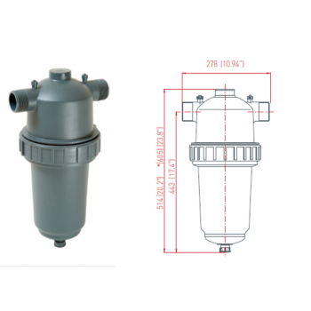 AMIAD Tagline Super 2" Screen SS Filter 130-300 Micron For Irrigation